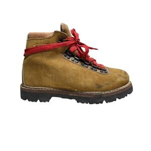 Vintage Lasco Log Master Insulated Brown Suede Leather Hiking Boots US Men's 6.5